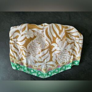 Strapless top with scarf hem